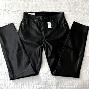 Gap Black Faux Leather Pants NWT Sz. 6